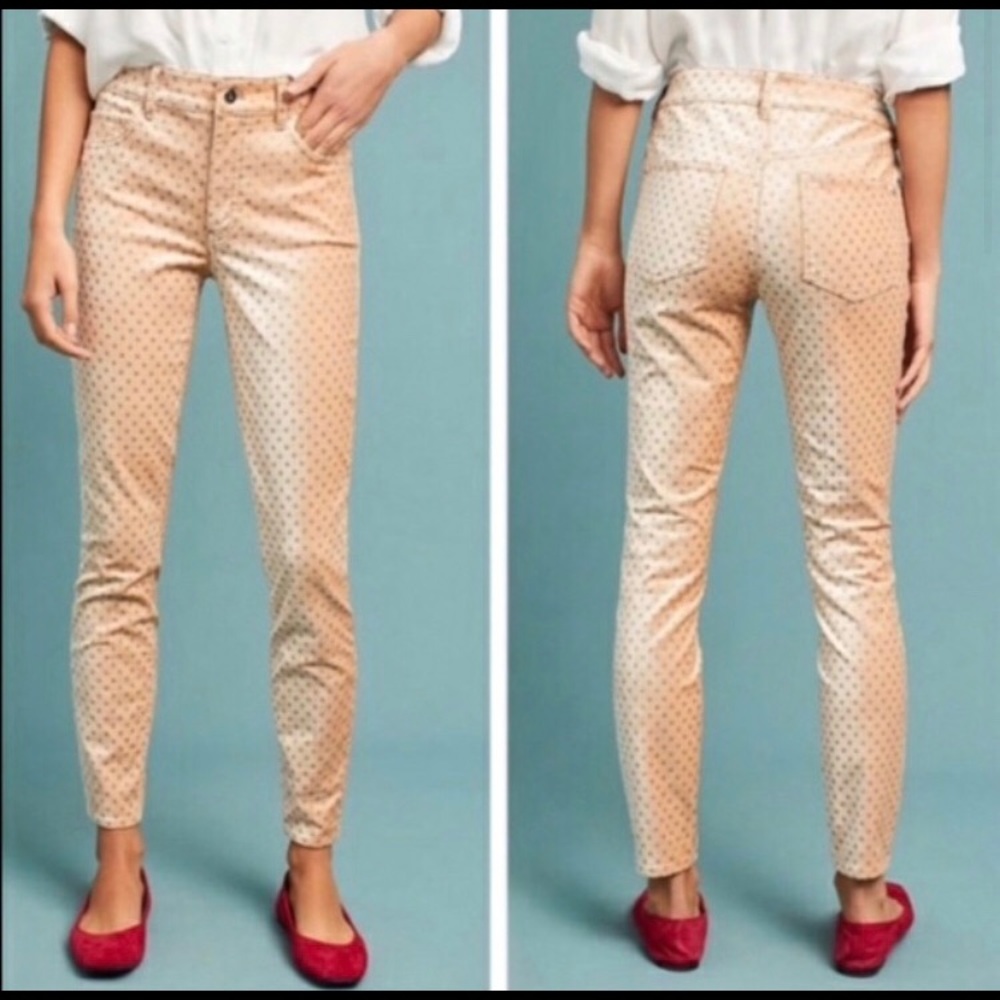 NEW Pilcro & the Letterpress champagne VELVET pant